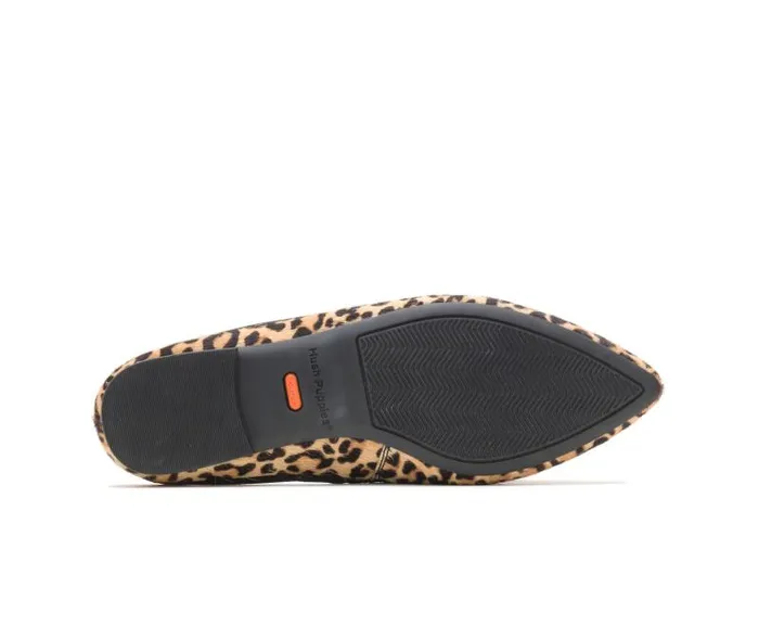 Hush Puppies Flats and SlipOns Women Sadie Tassel Mule Leopard Calf Hair Hush Puppies Flats and SlipOns Women Sadie Tassel Mule Leopard Calf Hair