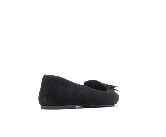 Hush Puppies Flats and SlipOns Women Sadie Tassel SlipOn Black Suede Hush Puppies Flats and SlipOns Women Sadie Tassel SlipOn Black Suede