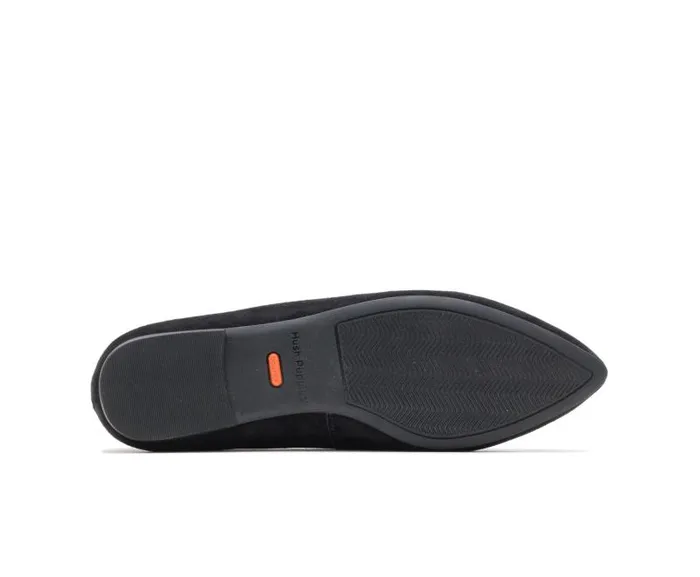 Hush Puppies Flats and SlipOns Women Sadie Tassel SlipOn Black Suede Hush Puppies Flats and SlipOns Women Sadie Tassel SlipOn Black Suede