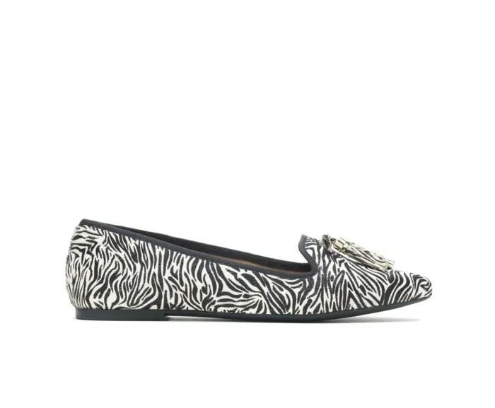 Hush Puppies Flats and SlipOns Women Sadie Tassel SlipOn Zebra Calf Hair