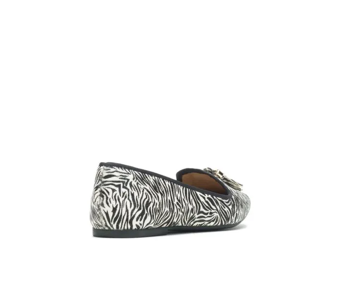 Hush Puppies Flats and SlipOns Women Sadie Tassel SlipOn Zebra Calf Hair Hush Puppies Flats and SlipOns Women Sadie Tassel SlipOn Zebra Calf Hair
