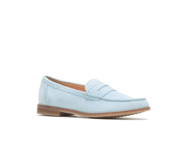 Hush Puppies Flats and SlipOns Women Wren Loafer Blue Dusk Suede