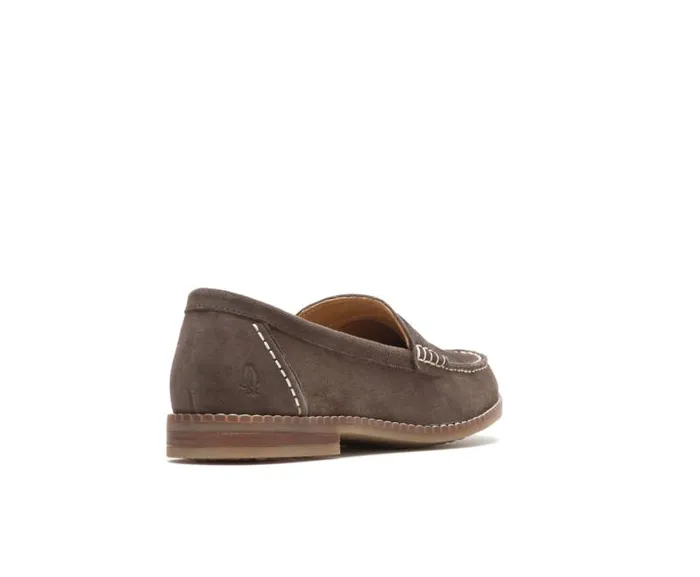 Hush Puppies Flats and SlipOns Women Wren Loafer Dark Brown Suede