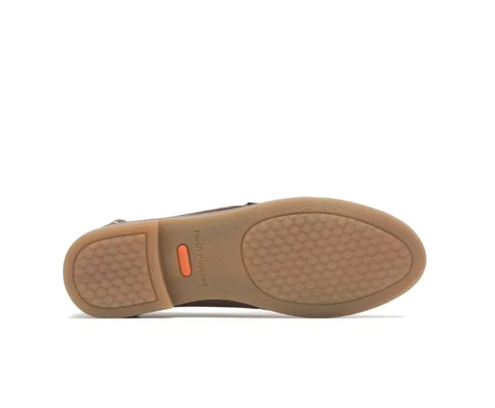 Hush Puppies Flats and SlipOns Women Wren Loafer Dark Brown Suede