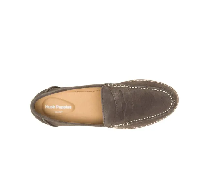 Hush Puppies Flats and SlipOns Women Wren Loafer Dark Brown Suede