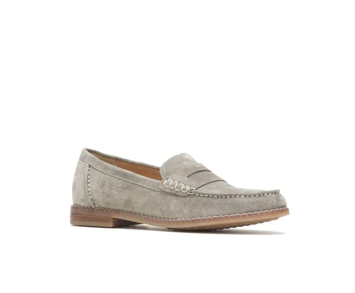 Hush Puppies Flats and SlipOns Women Wren Loafer Olive Suede