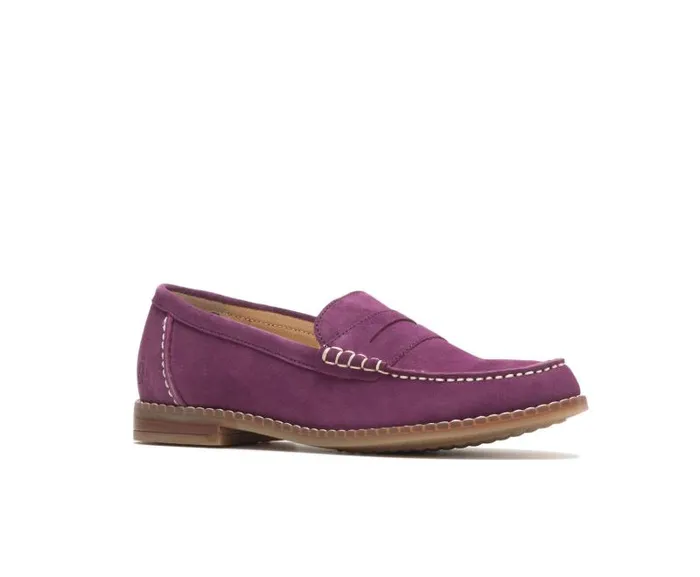 Hush Puppies Flats and SlipOns Women Wren Loafer Violet Suede