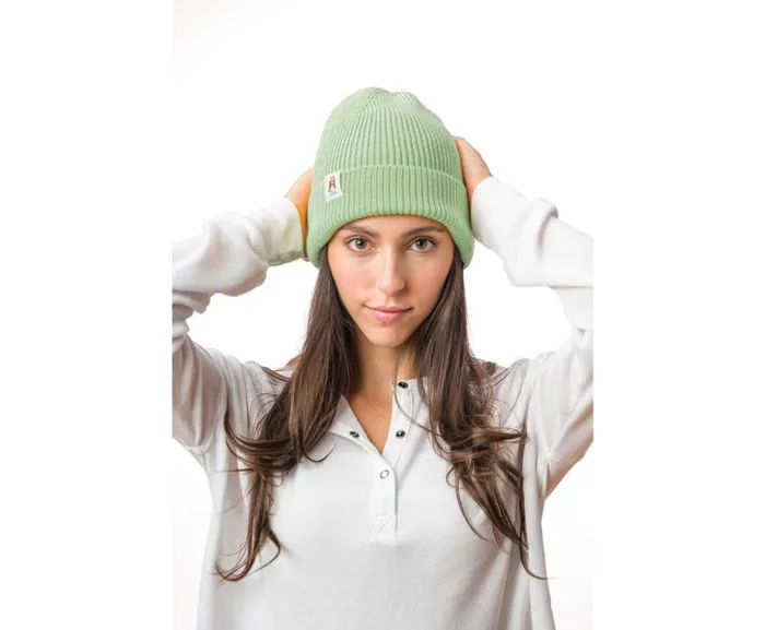 Hush Puppies Hats MenWomen Knit Beanie Light Sage Green