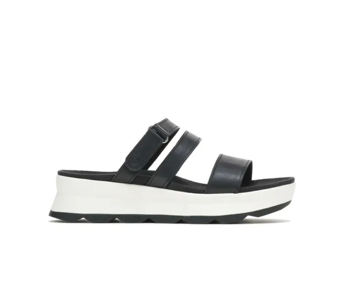 Hush Puppies Sandals Women Andi Slide Black Leather
