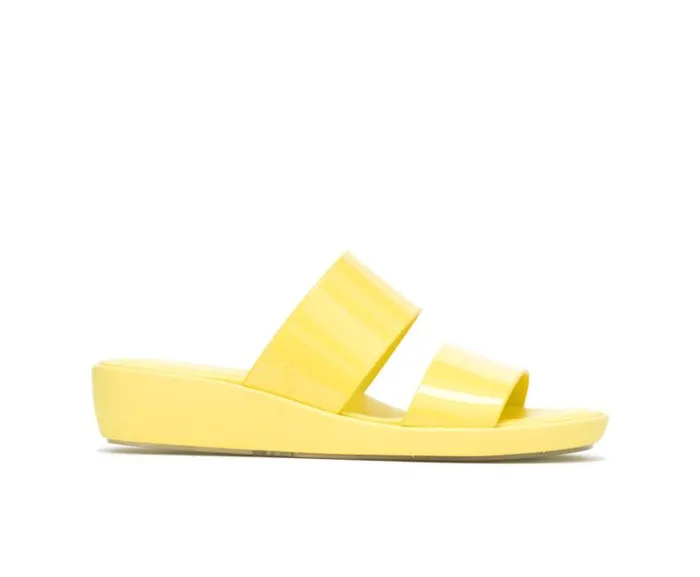 Hush Puppies Sandals Women Brite Jells Slide Sun Yellow
