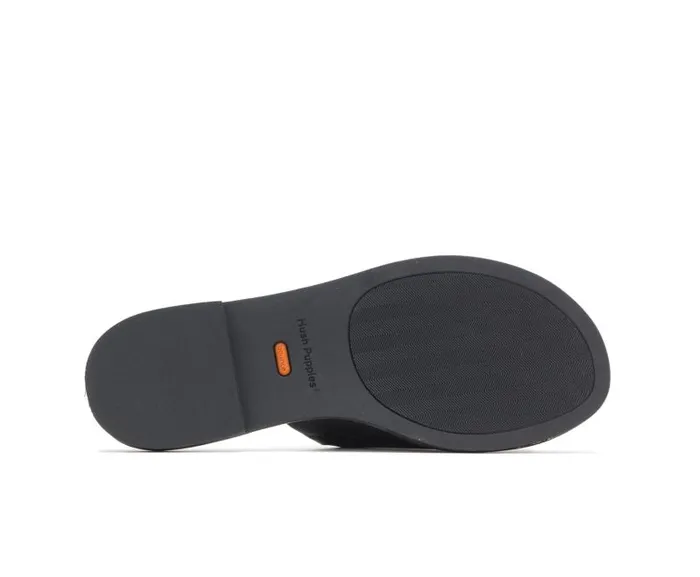 Hush Puppies Sandals Women Lexi Slide Black Leather