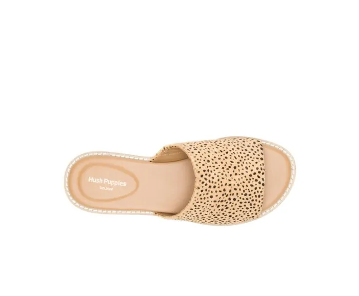 Hush Puppies Sandals Women Lexi Slide Spotted Calf Hair