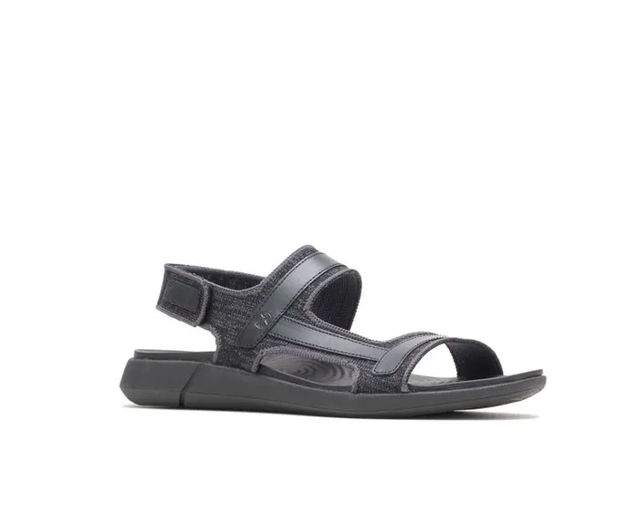 Hush Puppies Sandals Women Willa Knit Rafter Black Knit