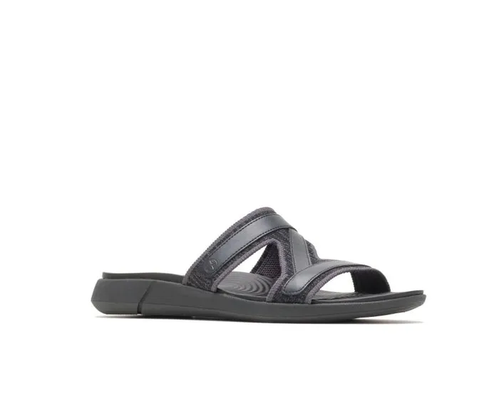 Hush Puppies Sandals Women Willa Knit Slide Black Knit