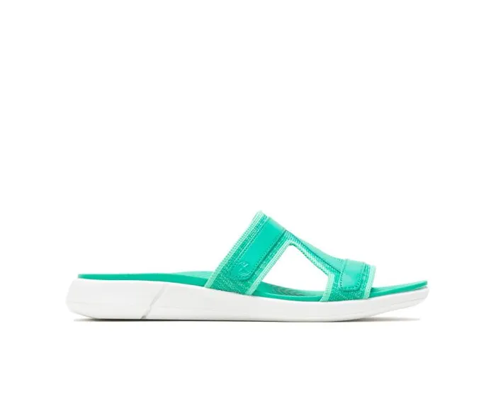 Hush Puppies Sandals Women Willa Knit Slide Deep Green Knit