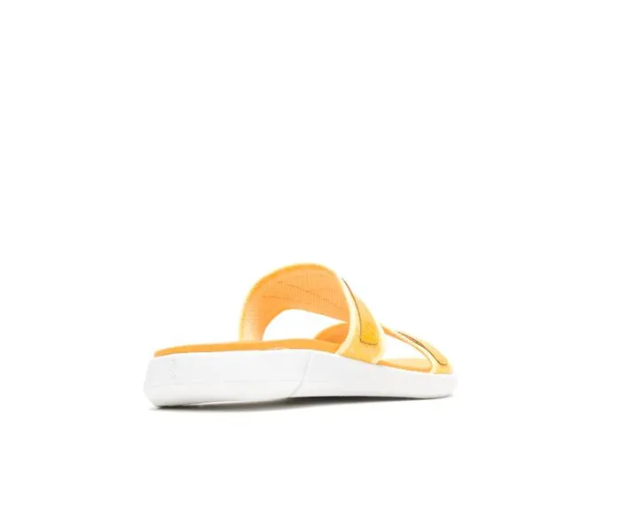 Hush Puppies Sandals Women Willa Knit Slide Goldenrod Leather