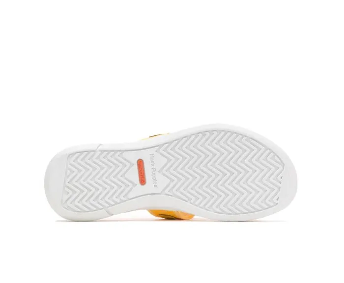 Hush Puppies Sandals Women Willa Knit Slide Goldenrod Leather