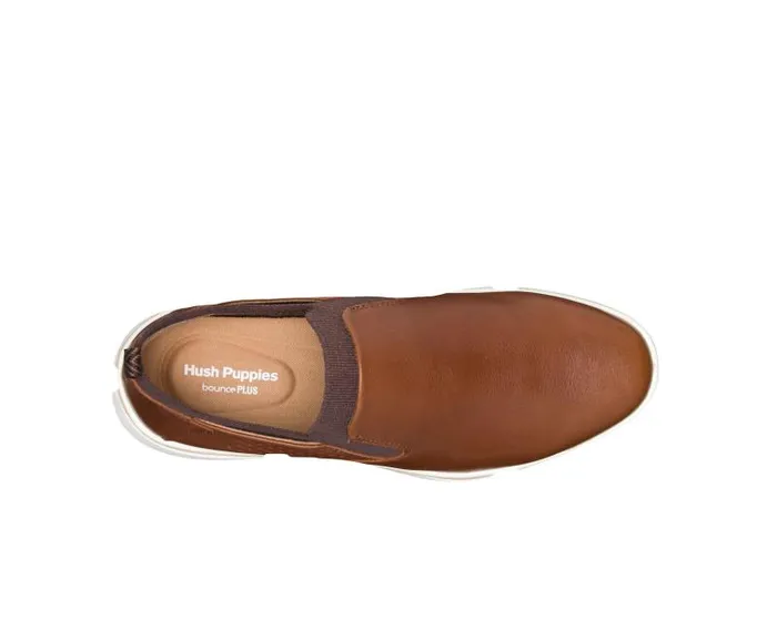 Hush Puppies Sneakers Men Bennet Plain Toe SlipOn Cognac Leather Hush Puppies Sneakers Men Bennet Plain Toe SlipOn Cognac Leather