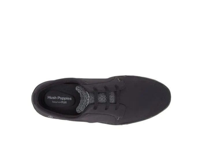 Hush Puppies Sneakers Men Briggs Plain Toe Oxford Black Textile