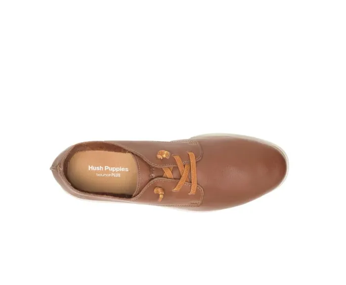 Hush Puppies Sneakers Men Everyday Lace Up Cognac Leather