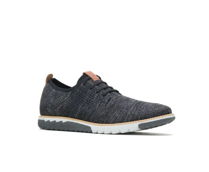 Hush Puppies Sneakers Men Expert Knit Plain Toe Oxford Black Textile