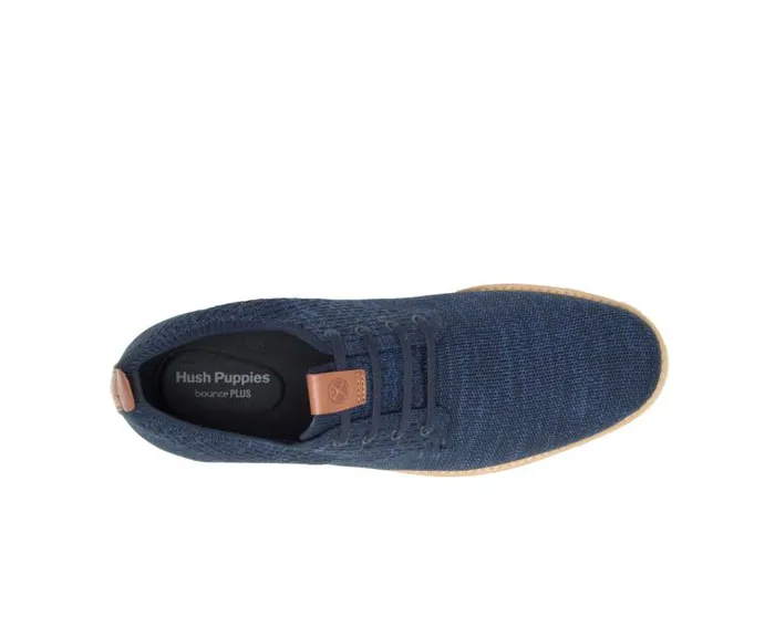 Hush Puppies Sneakers Men Expert Knit Plain Toe Oxford Navy Textile