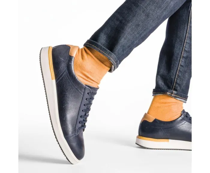 Hush Puppies Sneakers Men Heath Sneaker Navy Leather Hush Puppies Sneakers Men Heath Sneaker Navy Leather