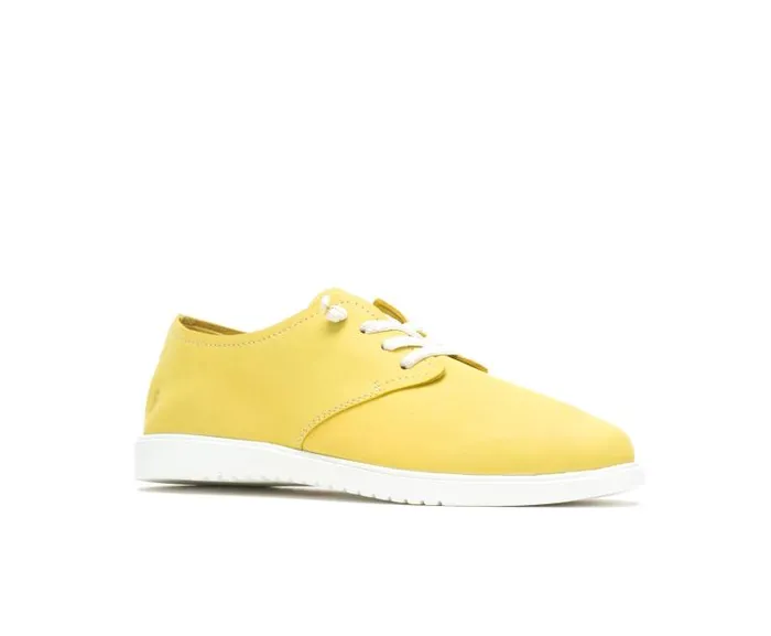 Hush Puppies Sneakers Women Everyday Lace Up Sun Yellow Nubuck