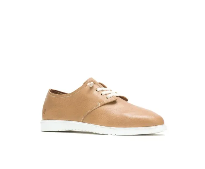 Hush Puppies Sneakers Women Everyday Lace Up Tan Leather