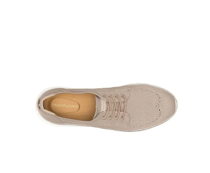 Hush Puppies Sneakers Women Tricia Wingtip Knit Taupe Knit Hush Puppies Sneakers Women Tricia Wingtip Knit Taupe Knit