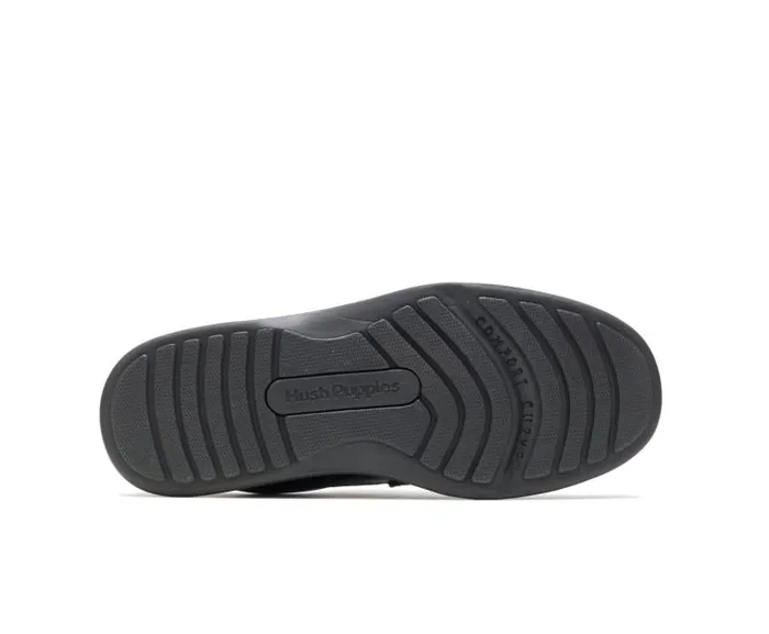 Hush Puppies Walking Shoes Men Gus Black Leather Hush Puppies Walking Shoes Men Gus Black Leather