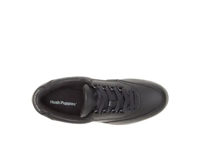 Hush Puppies Walking Shoes Women Classic Walker Black Leather Hush Puppies Walking Shoes Women Classic Walker Black Leather