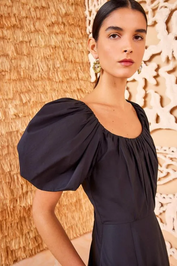 Imara Dress Noir Women Ulla Johnson Dresses Imara Dress Noir Women Ulla Johnson Dresses