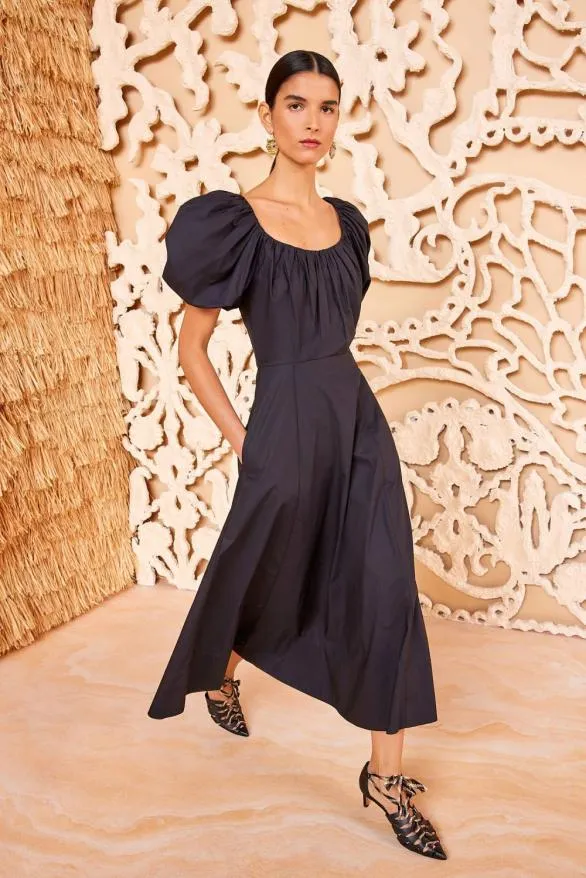 Imara Dress Noir Women Ulla Johnson Dresses Imara Dress Noir Women Ulla Johnson Dresses