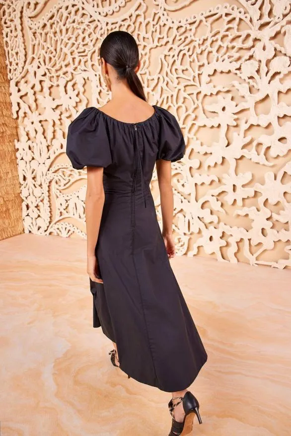 Imara Dress Noir Women Ulla Johnson Dresses Imara Dress Noir Women Ulla Johnson Dresses