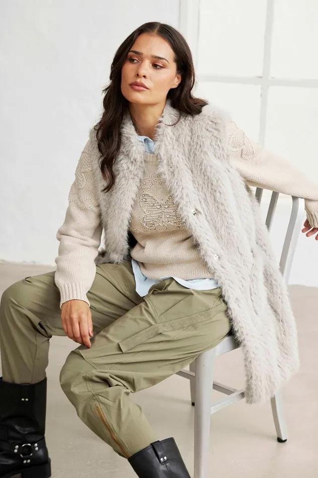 IN FRONT BLAZER JACKETS Women FARRAH VEST 16263 921 Grey 921