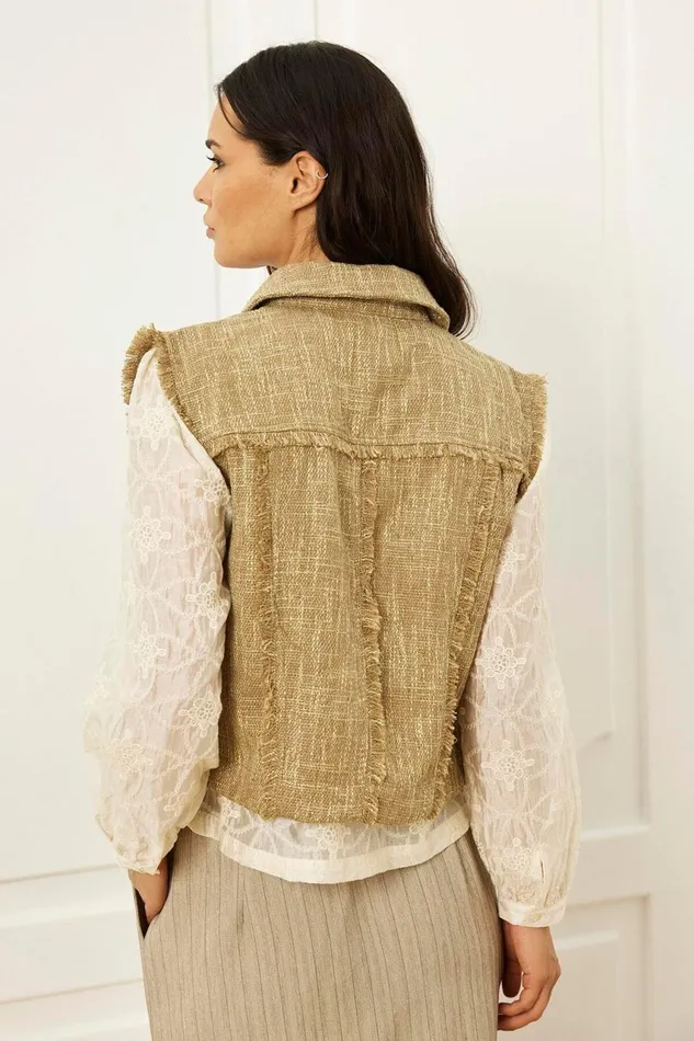 IN FRONT BLAZER JACKETS Women FLORENCE WAISTCOAT 16028 009 Beige 009