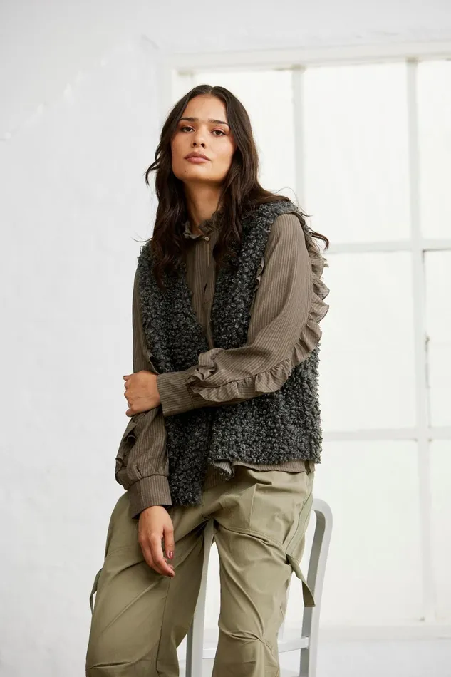 IN FRONT BLAZER JACKETS Women KIDDY VEST 16352 921 Grey 921
