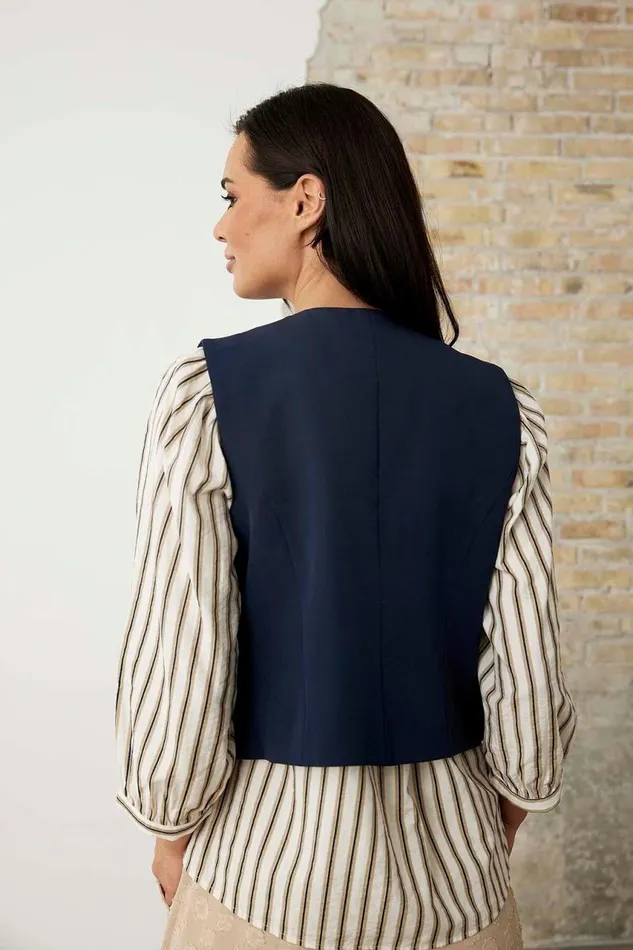 IN FRONT BLAZER JACKETS Women LEA WAISTCOAT 15874 591 Navy 591