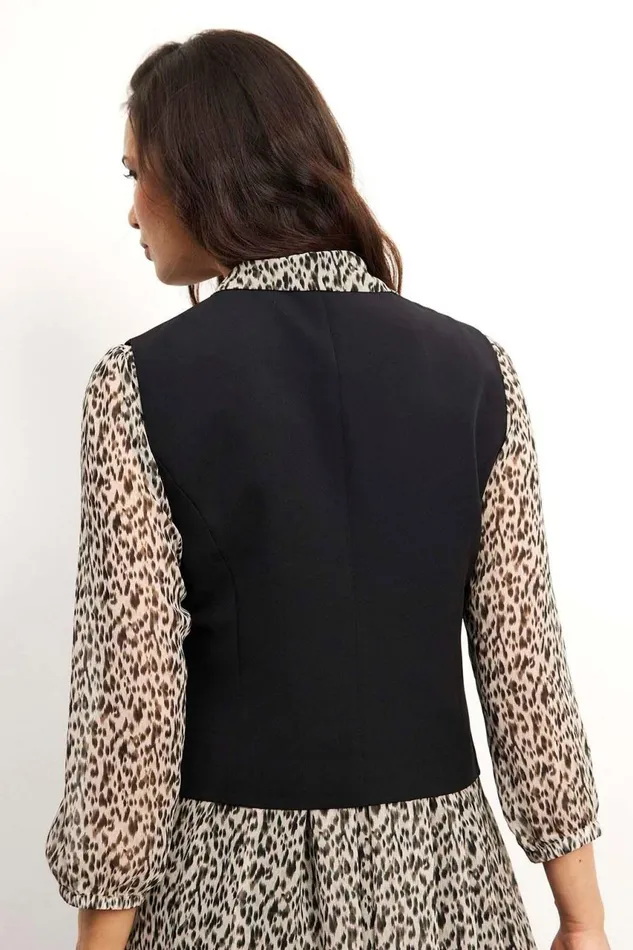 IN FRONT BLAZER JACKETS Women LEA WAISTCOAT 15874 999 Black 999