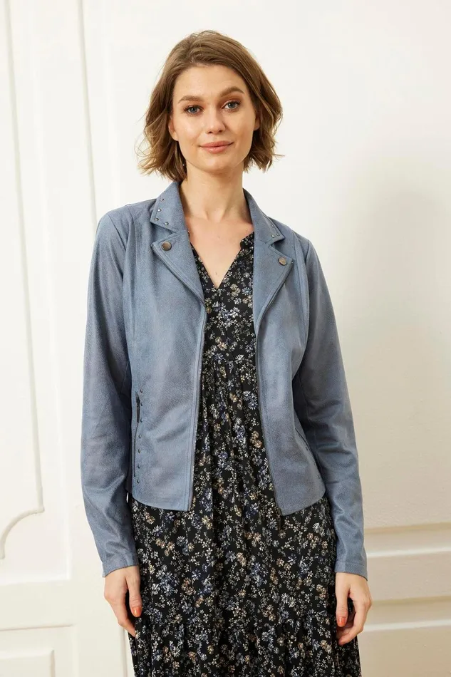 IN FRONT BLAZER JACKETS Women MAPELINA JACKET 13926 508 Dusty Blue 508