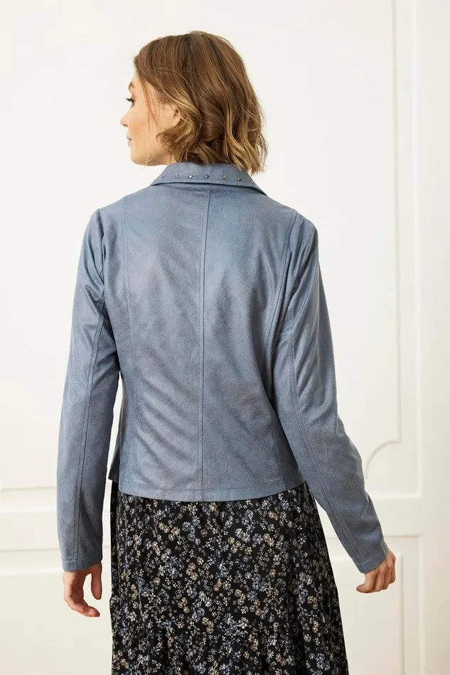 IN FRONT BLAZER JACKETS Women MAPELINA JACKET 13926 508 Dusty Blue 508 IN FRONT BLAZER JACKETS Women MAPELINA JACKET 13926 508 Dusty Blue 508