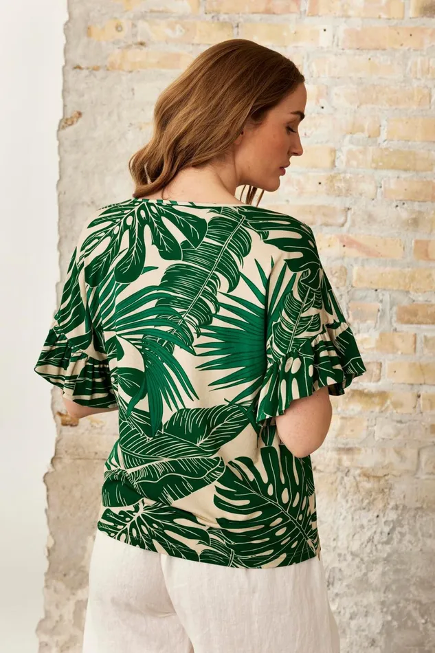 IN FRONT BLOUSES SHIRTS Women ADVENTURE BLOUSE 16253 615 Green 615