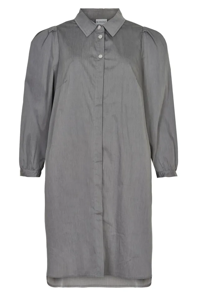 IN FRONT BLOUSES SHIRTS Women ALICIA LONG SHIRT 14588 921 Grey