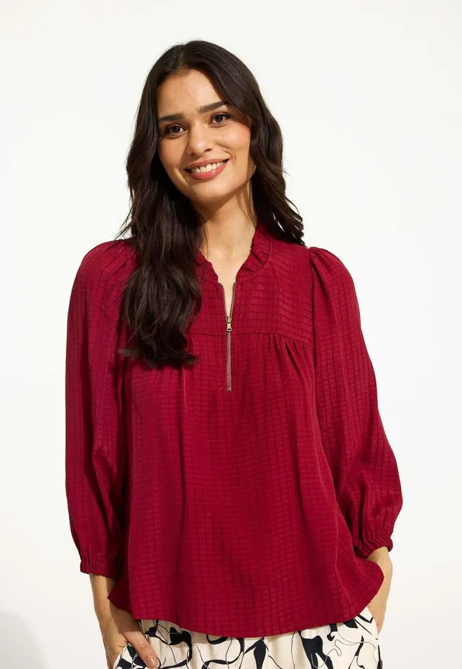 IN FRONT BLOUSES SHIRTS Women ANDREA BLOUSE 16551 370 Burgrund 370