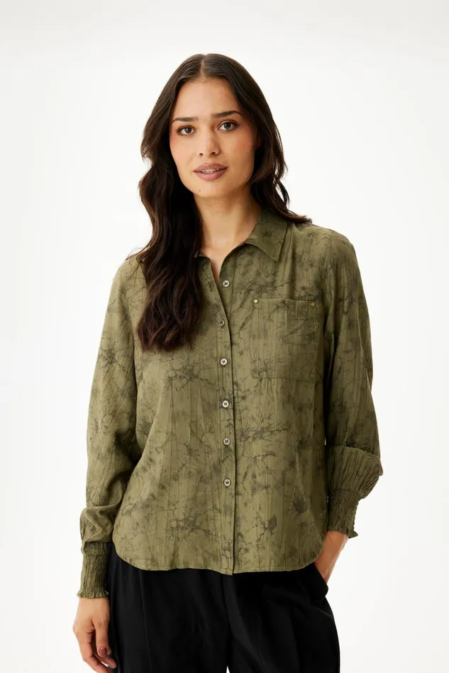 IN FRONT BLOUSES SHIRTS Women ASTER SHIRT 16419 681 Army 681