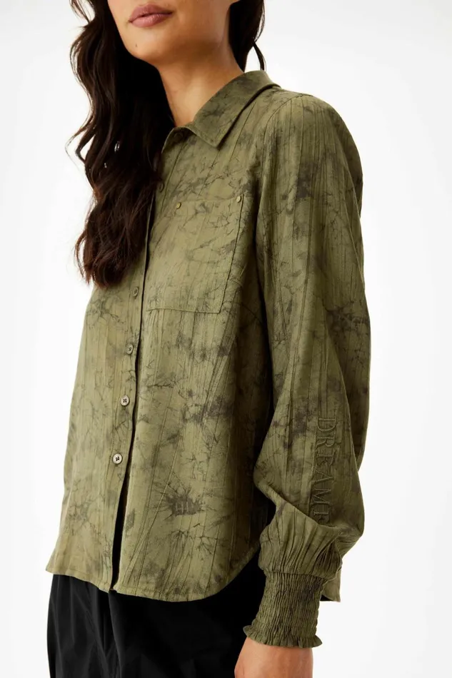 IN FRONT BLOUSES SHIRTS Women ASTER SHIRT 16419 681 Army 681