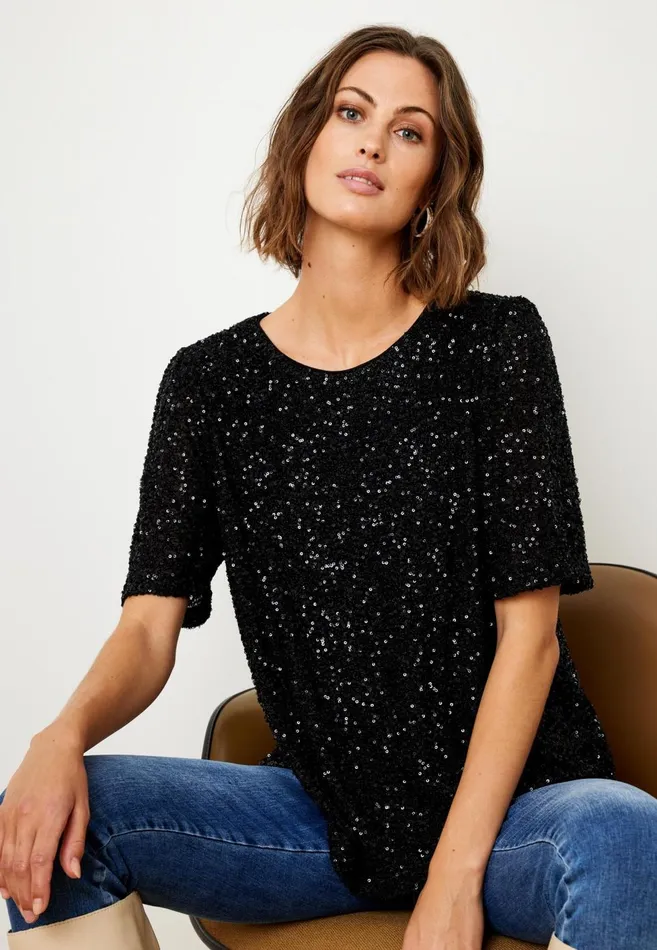 IN FRONT BLOUSES SHIRTS Women BELLA BLOUSE 15407 999 Black 999