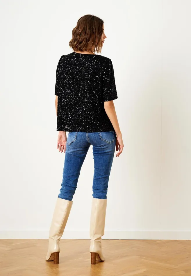 IN FRONT BLOUSES SHIRTS Women BELLA BLOUSE 15407 999 Black 999