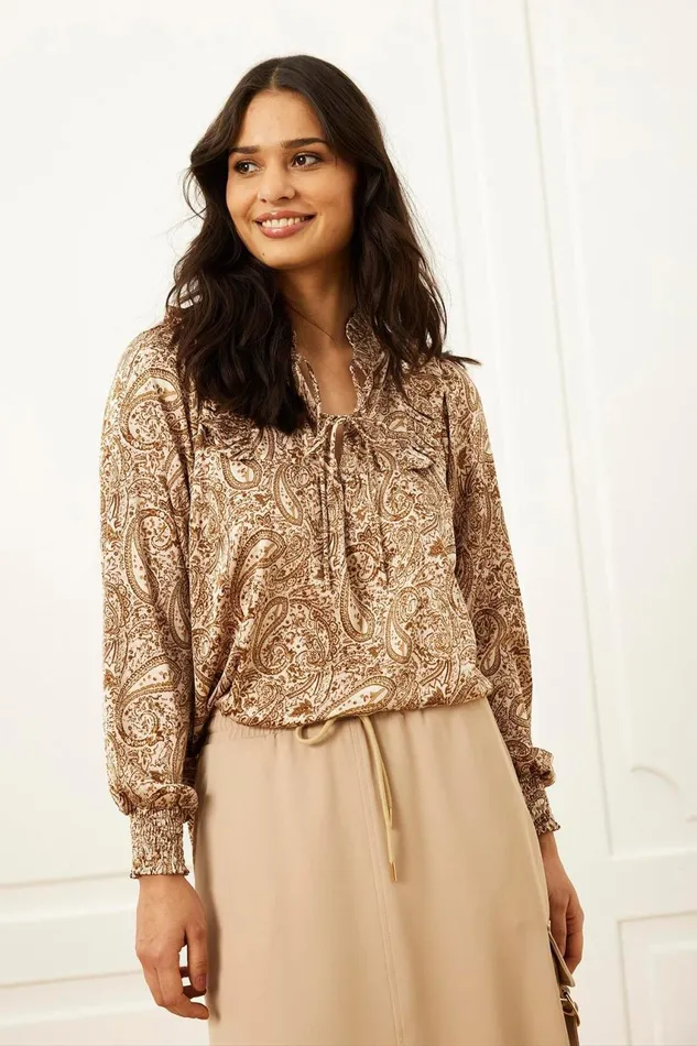 IN FRONT BLOUSES SHIRTS Women BIANKA BLOUSE 16019 191 Sand 191